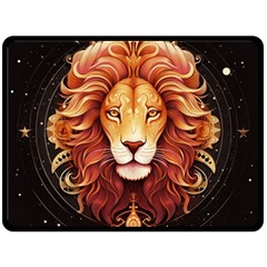 Lion Star Sign Astrology Horoscope Fleece Blanket (large)