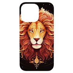 Lion Star Sign Astrology Horoscope Iphone 14 Pro Max Black Uv Print Case by Bangk1t