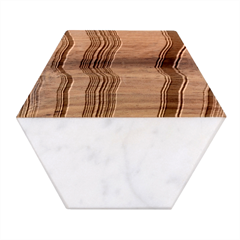 Line Vertical Lines Color Lines Marble Wood Coaster (hexagon) 