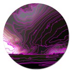 Pink Storm Pink Lightning Magnet 5  (Round) Front