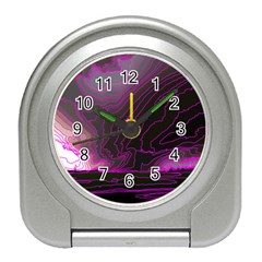 Pink Storm Pink Lightning Travel Alarm Clock by Bangk1t