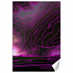 Pink Storm Pink Lightning Canvas 12  X 18  by Bangk1t