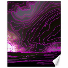 Pink Storm Pink Lightning Canvas 11  X 14  by Bangk1t