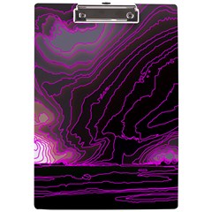 Pink Storm Pink Lightning A4 Acrylic Clipboard by Bangk1t