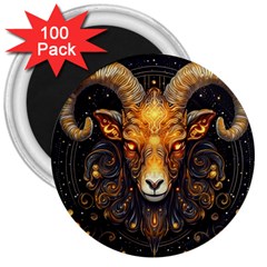 Aries Star Sign 3  Magnets (100 Pack)