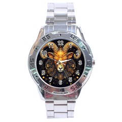 Aries Star Sign Stainless Steel Analogue Watch by Bangk1t