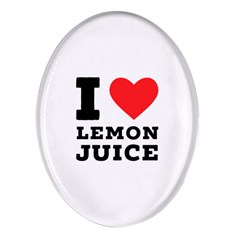 I Love Lemon Juice Oval Glass Fridge Magnet (4 Pack) by ilovewhateva