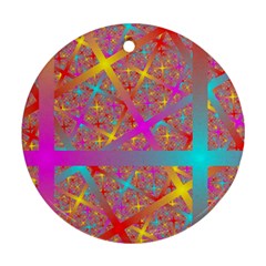 Geometric Abstract Colorful Round Ornament (two Sides)