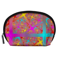 Geometric Abstract Colorful Accessory Pouch (large)