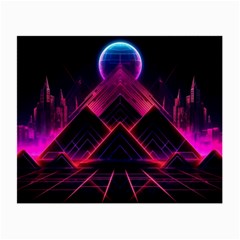 Synthwave City Retrowave Wave Small Glasses Cloth (2 Sides)