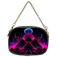 Synthwave City Retrowave Wave Chain Purse (one Side) by Bangk1t