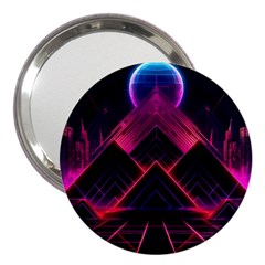 Synthwave City Retrowave Wave 3  Handbag Mirrors