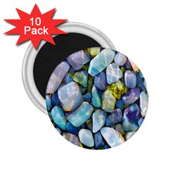 Stones Gems Multi Colored Rocks 2 25  Magnets (10 Pack) 