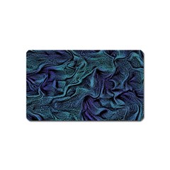 Abstract Blue Wave Texture Patten Magnet (name Card) by Bangk1t