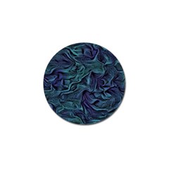 Abstract Blue Wave Texture Patten Golf Ball Marker