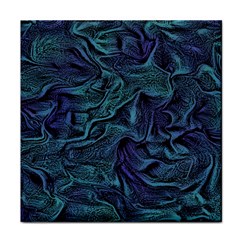 Abstract Blue Wave Texture Patten Face Towel by Bangk1t
