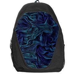 Abstract Blue Wave Texture Patten Backpack Bag by Bangk1t