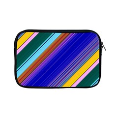 Color Lines Slanting Green Blue Apple Ipad Mini Zipper Cases