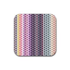 Triangle Stripes Texture Pattern Rubber Coaster (square)