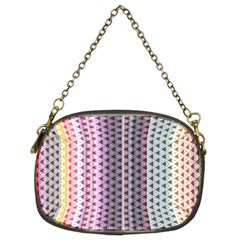 Triangle Stripes Texture Pattern Chain Purse (two Sides) by Bangk1t