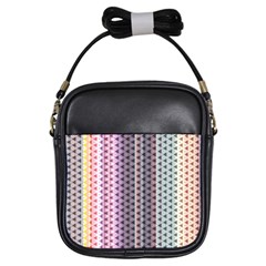 Triangle Stripes Texture Pattern Girls Sling Bag