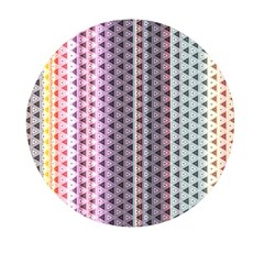 Triangle Stripes Texture Pattern Mini Round Pill Box (pack Of 5) by Bangk1t