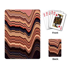 Jagged Pink Amplitude Waves Playing Cards Single Design (rectangle)