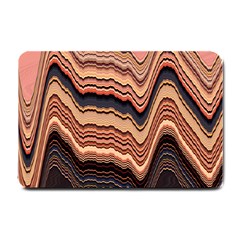 Jagged Pink Amplitude Waves Small Doormat by Bangk1t