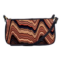 Jagged Pink Amplitude Waves Shoulder Clutch Bag