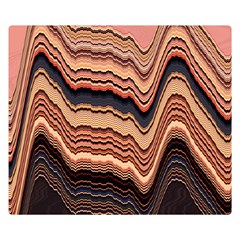 Jagged Pink Amplitude Waves Two Sides Premium Plush Fleece Blanket (small) by Bangk1t