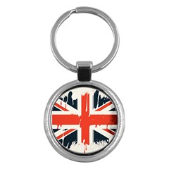 Union Jack England Uk United Kingdom London Key Chain (round)