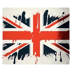 Union Jack England Uk United Kingdom London Two Sides Premium Plush Fleece Blanket (small)