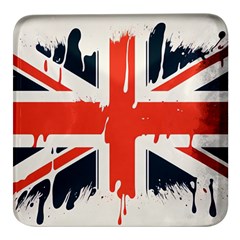 Union Jack England Uk United Kingdom London Square Glass Fridge Magnet (4 Pack)