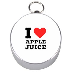 I Love Apple Juice Silver Compasses by ilovewhateva