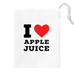 I Love Apple Juice Drawstring Pouch (4xl) by ilovewhateva