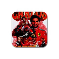 Carlos Sainz Rubber Square Coaster (4 Pack)