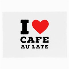 I Love Cafe Au Late Large Glasses Cloth (2 Sides) by ilovewhateva