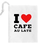 I love cafe au late Drawstring Pouch (5XL) Back