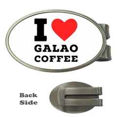 I Love Galao Coffee Money Clips (oval)  by ilovewhateva