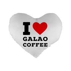 I Love Galao Coffee Standard 16  Premium Flano Heart Shape Cushions by ilovewhateva