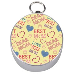 Love Mom Happy Mothers Day I Love Mom Graphic Pattern Silver Compasses