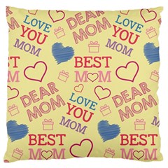 Love Mom Happy Mothers Day I Love Mom Graphic Pattern Standard Premium Plush Fleece Cushion Case (two Sides)