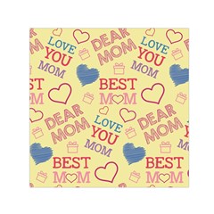 Love Mom Happy Mothers Day I Love Mom Graphic Pattern Square Satin Scarf (30  X 30 )