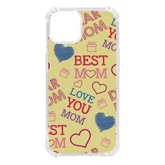 Love Mom Happy Mothers Day I Love Mom Graphic Pattern Iphone 14 Tpu Uv Print Case by Ravend