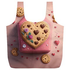 Cookies Valentine Heart Holiday Gift Love Full Print Recycle Bag (xxxl) by Ndabl3x