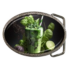 Drink Spinach Smooth Apple Ginger Belt Buckles by Ndabl3x