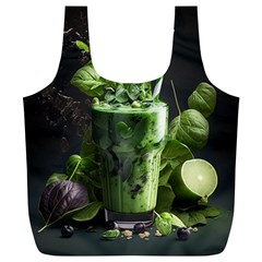 Drink Spinach Smooth Apple Ginger Full Print Recycle Bag (xl)