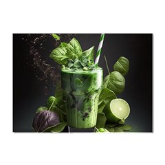 Drink Spinach Smooth Apple Ginger Crystal Sticker (a4)