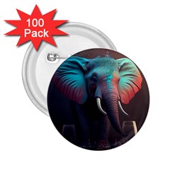 Elephant Tusks Trunk Wildlife Africa 2 25  Buttons (100 Pack) 