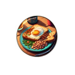 Breakfast Egg Beans Toast Plate Hat Clip Ball Marker by Ndabl3x